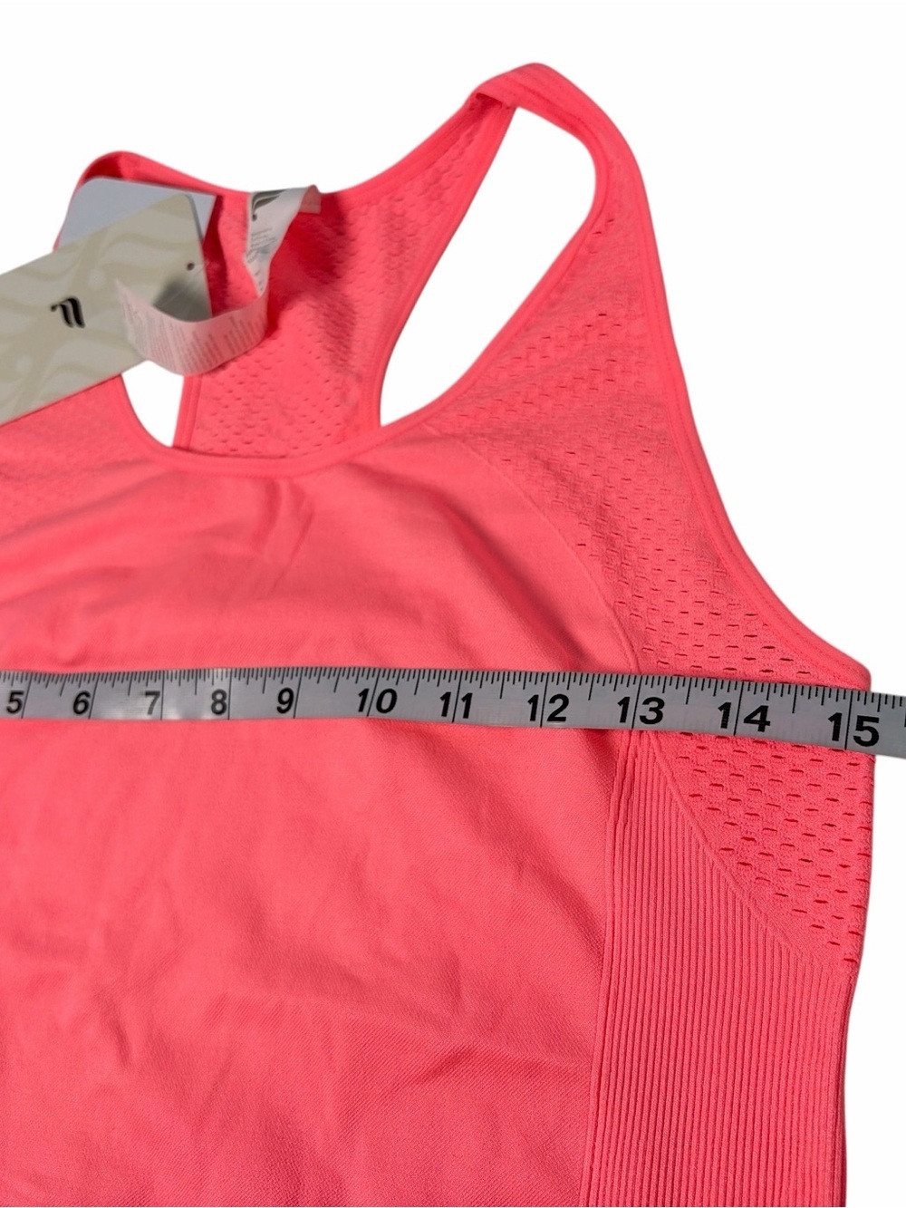 Fabletics Sync Seamless Tank Womens M Pink Racerback Mesh Workout Top NWT - Picture 8 of 9